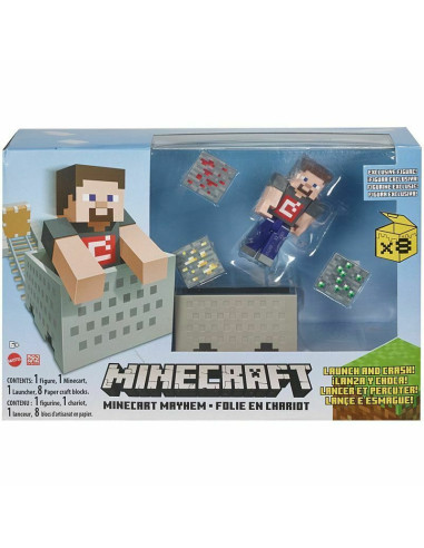 Figura Steve Vagoneta Explosiva Minecraft