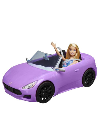 Barbie y su Descapotable Muñeca con Coche de juguete 3 años 