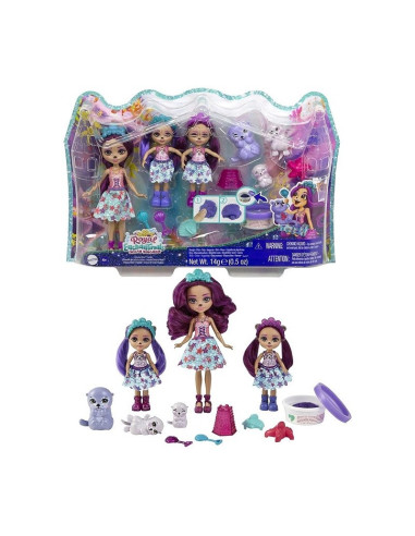 MATTEL Royal Enchantimals Ottavia Otter y su familia