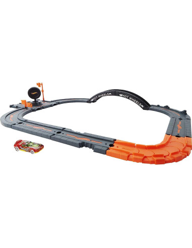 Hot Wheels City Track Pack, juego de 10 piezas que incluye base de pista y varias piezas de pista 