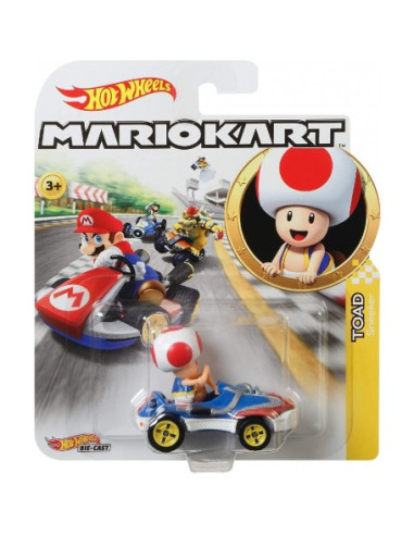 Hot Wheels - Super Mario - Kart vehiculo Toad 