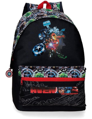 Marvel Los Vengadores Armour Up Mochila Doble Compartimento Adaptable con Carro Azul 42cm