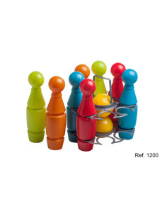 Bolera con 8 bolos de 24 cm + 2 bolas