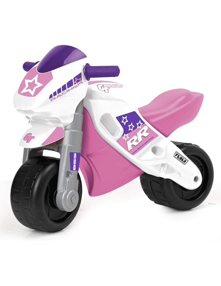 Motofeber 2 Racing Pink, correpasillo de color rosa con casco y ruedas anchas