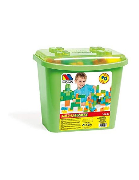 Molto Cubeta Bloques 90 Piezas| Juguete Infantil 