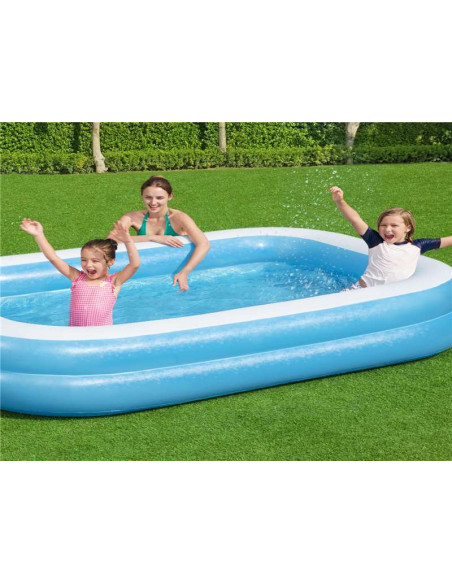 Piscina inflable rectangular Bestway 262x175x51 cm vinilo 2 anillos