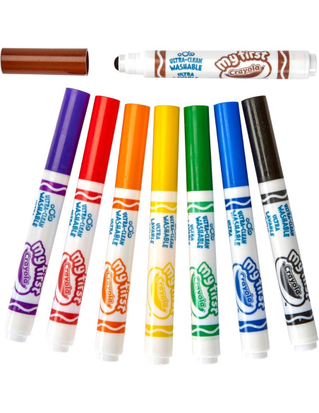CRAYOLA Mini Kids - Set de 8 Rotuladores Lavables, Segura Punta Redondeada