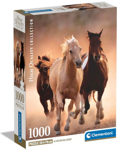 Clementoni Collection-Running Horses-1000 Piezas
