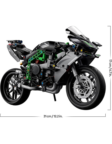LEGO Technic Moto Kawasaki Ninja H2R Juguete de Construcción, Kit de Maqueta a Escala