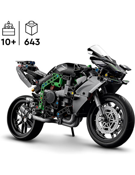 LEGO Technic Moto Kawasaki Ninja H2R Juguete de Construcción, Kit de Maqueta a Escala