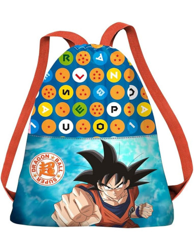 Dragon Ball (Bola de Dragón) Punch-Saco de Cuerdas 34 cm, Azul, 27 x 34 cm