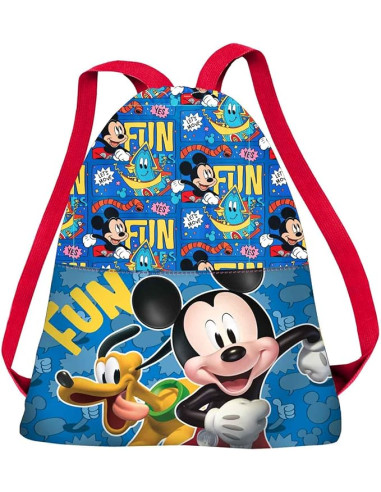 Mickey Mouse Fun-Saco de Cuerdas 34 cm, Multicolor, 27 x 34 cm