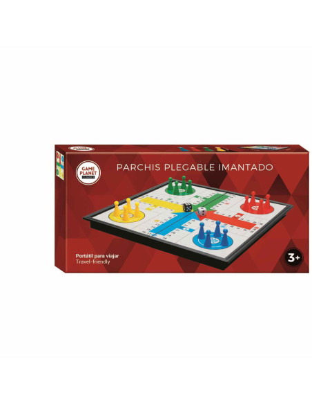 Game Planet Classics | Parchís Plegable Imantado – El Clásico Juego de Viaje