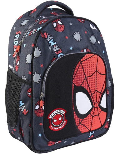 Mochila Spiderman con Bolsillo Frontal y Malla Lateral