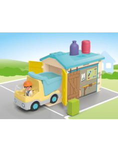 PLAYMOBIL Junior 71686 Camión de Obras con Garaje 2