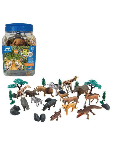 Set De 30 Piezas Animales Salvajes