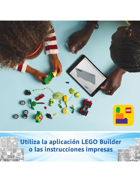 LEGO Marvel Spidey Spin y Electro: Duelo de Vehículos Dinosaurio, Coche y Moto