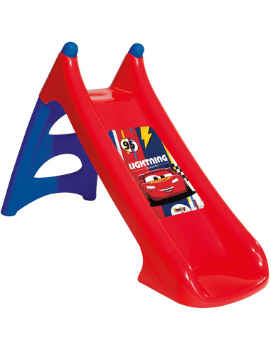 Smoby Tobogán Cars XS de Plástico para Niños de 2-4 Años, Rojo y Azul