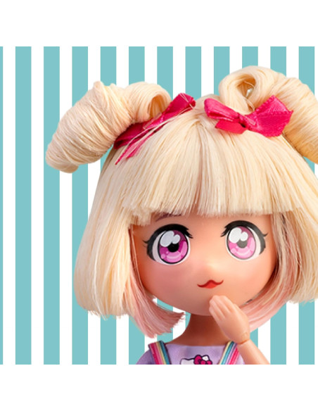 Hello Kitty Manga Doll Candy Unicorn, Muñeca Fashion Japonesa con Looks a la Moda Manga