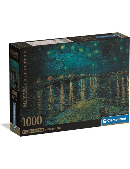 Puzzle Clementoni Noche Estrellada sobre el Ródano de 1000 Piezas