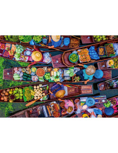 Puzzle 1000 piezas Hqc Mercado Flotante Thai 2