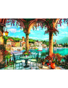 Clementoni - Puzzle 1000 Piezas “Balcony View of Lake como” 2