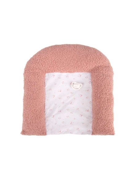 Muñeca con peso Elegance Babyto rosa flores con cojín