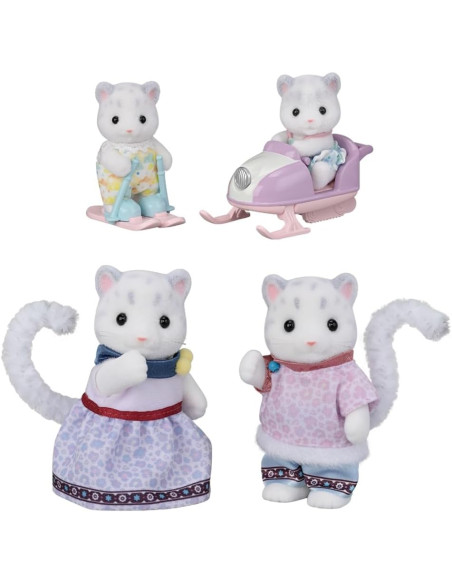 Sylvanian Families - 5814 Familia de leopardos de las nieves - Juegos de casas de muñecas