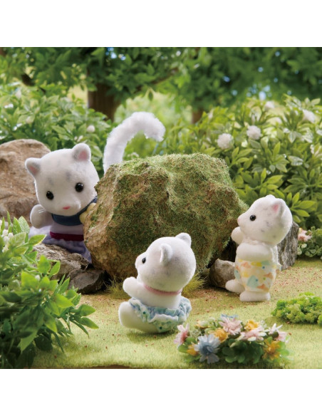 Sylvanian Families - 5814 Familia de leopardos de las nieves - Juegos de casas de muñecas