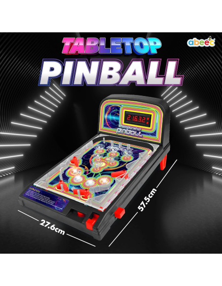 Juego de pinball de mesa con luces LED y efectos de sonido