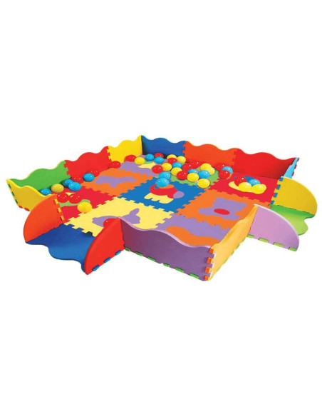Tapiz de Goma EVA con 40 Bolas PVC Infant Planet – Alfombra infantil multicolor (18M+)