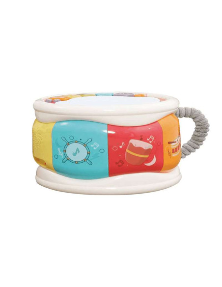 Infant Planet Tambor Multijuegos – Juguete musical con luces y modos de juego (18m+)