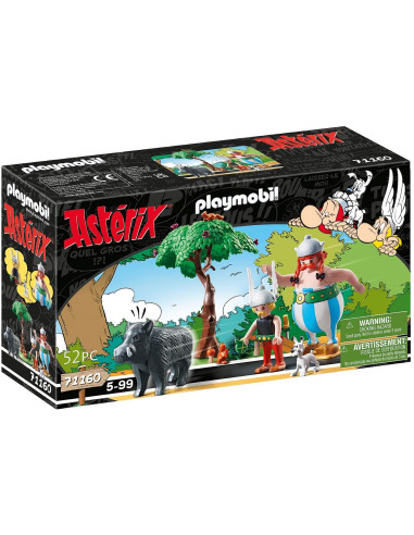 PLAYMOBIL Asterix 71160 La caza del jabalí, Con árbol giratorio