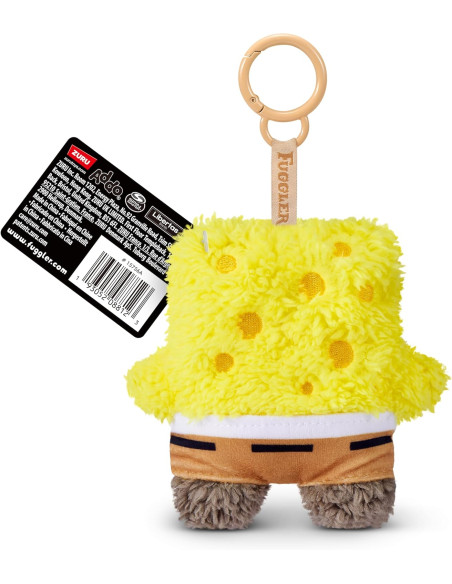 Fuggler Bob Esponja Llavero Peluche 5" de ZURU – Monstruo Feo y Divertido con Dientes Humanos. Colga