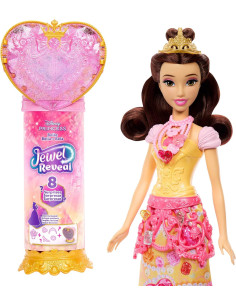 Princesas Muñeca Bella de Moda y Accesorios con 8 sorpresas