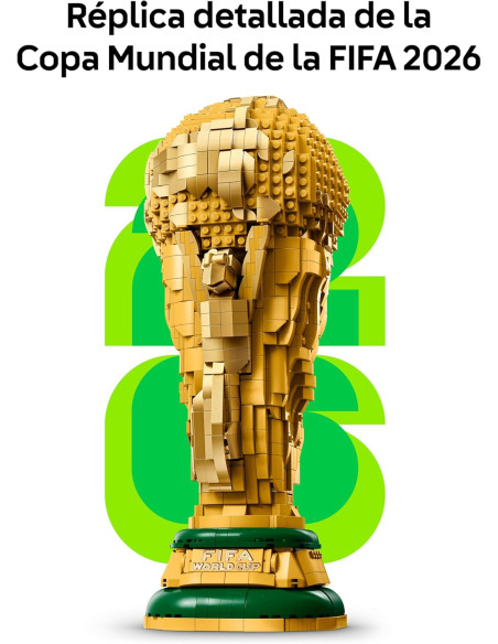 LEGO Editions Trofeo oficial de la Copa Mundial de la FIFA - Kit de modelo 3D para armar con minifig