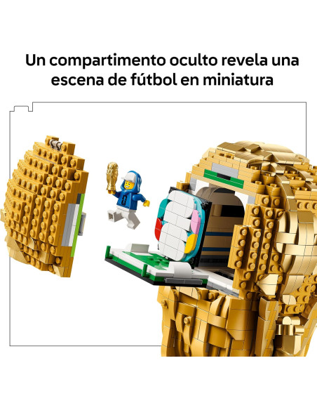 LEGO Editions Trofeo oficial de la Copa Mundial de la FIFA - Kit de modelo 3D para armar con minifig