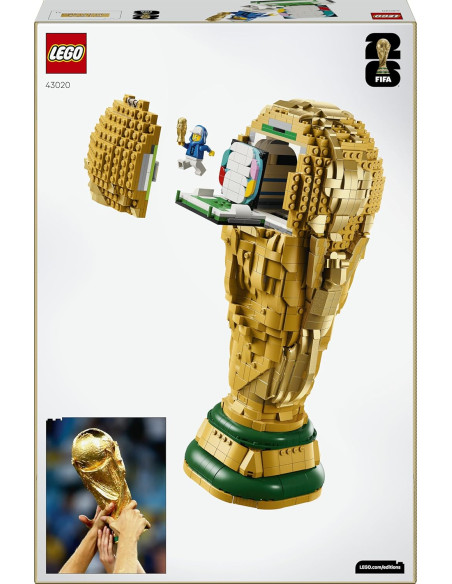 LEGO Editions Trofeo oficial de la Copa Mundial de la FIFA - Kit de modelo 3D para armar con minifig