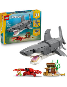 LEGO Creator 3en1 Feroz Tiburón con Cofre del Tesoro de...