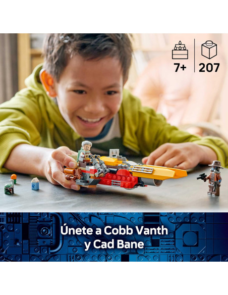 LEGO Star Wars 75437 Speeder de Cobb Vanth - Moto con Minifiguras de Cobb Vanth y Cad Bane 