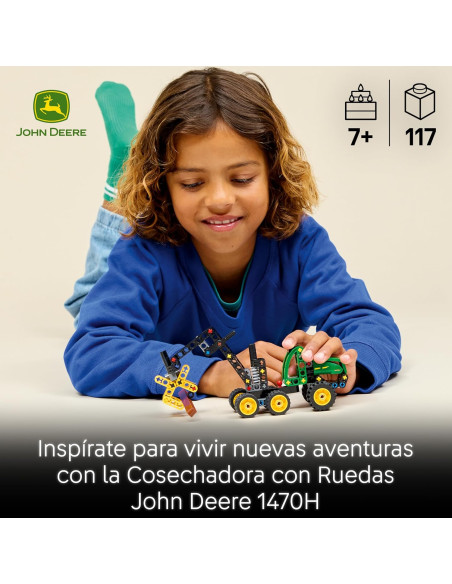 LEGO Technic Cosechadora con Ruedas John Deere 1470H - Vehículo Agrícola de Juguete
