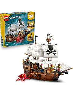 LEGO Creator 3 en 1 Barco Pirata Clásico de Juguete –...