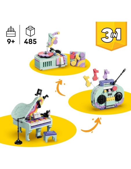 LEGO Creator 3en1 Piano Musical Decorativo con Gato de Juguete - Transformable