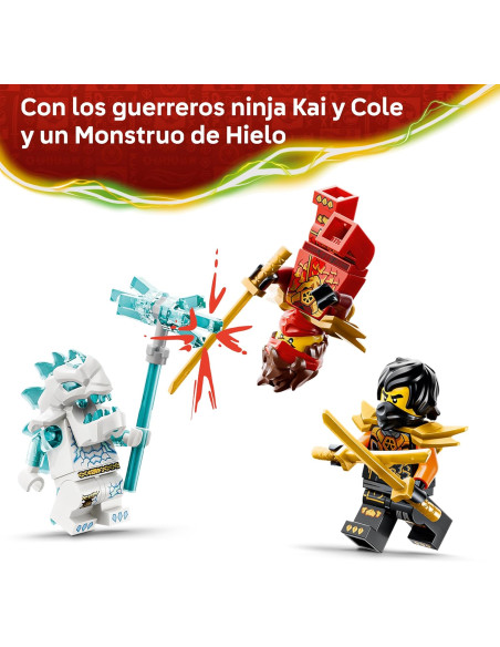 LEGO Ninjago Vehículos Combinables de Kai y Cole – Coche y Moto