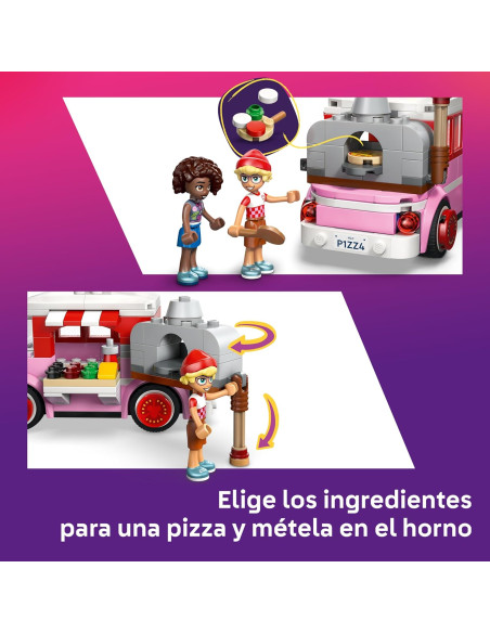 LEGO Friends Pizzería Móvil – Camión de Comida Rápida de Juguete