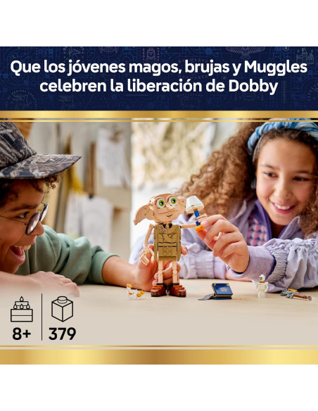LEGO Harry Potter 2en1 Dobby el Elfo Libre de Juguete - Kit de Maquetas Transformable