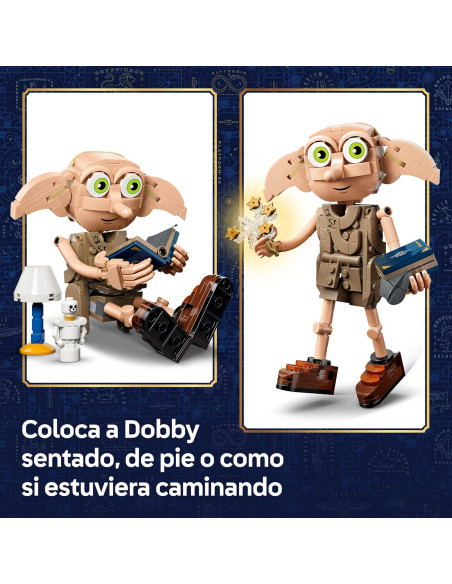 LEGO Harry Potter 2en1 Dobby el Elfo Libre de Juguete - Kit de Maquetas Transformable