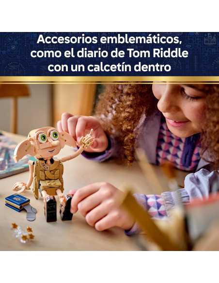 LEGO Harry Potter 2en1 Dobby el Elfo Libre de Juguete - Kit de Maquetas Transformable