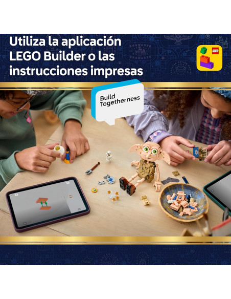 LEGO Harry Potter 2en1 Dobby el Elfo Libre de Juguete - Kit de Maquetas Transformable