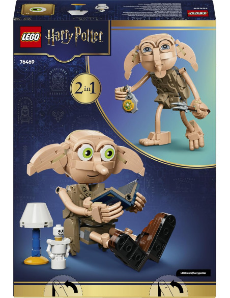 LEGO Harry Potter 2en1 Dobby el Elfo Libre de Juguete - Kit de Maquetas Transformable